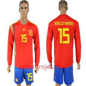 Spanien Fodboldtrøjer Ramos 15 Hjemmebanesæt VM 2018 Langærmet